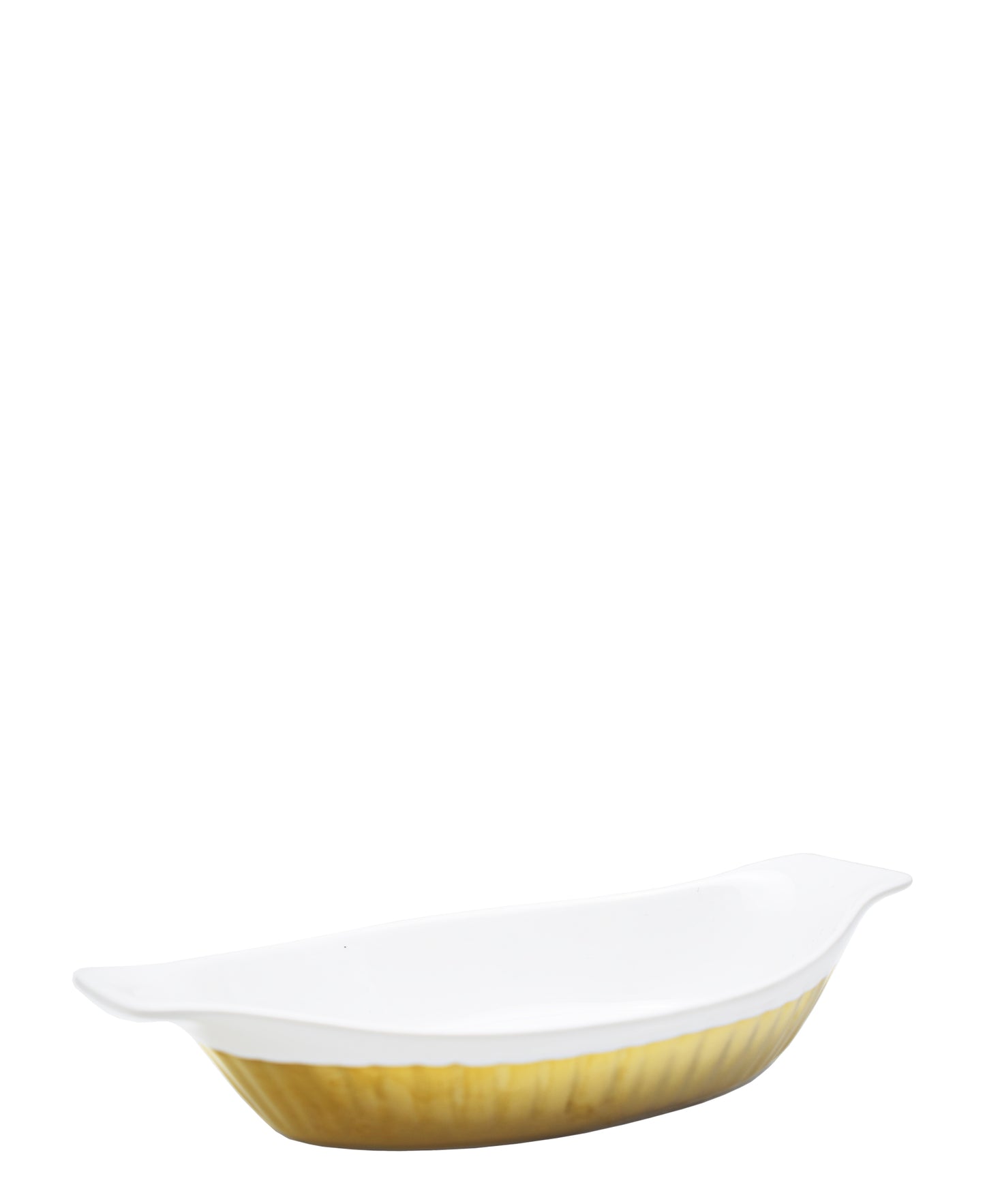 Symphony Adorn Serving Dish 26cm - White & Gold