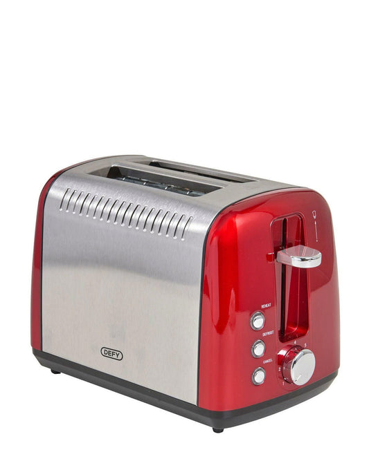Defy 2 Slice Stainless Steel Toaster - Red
