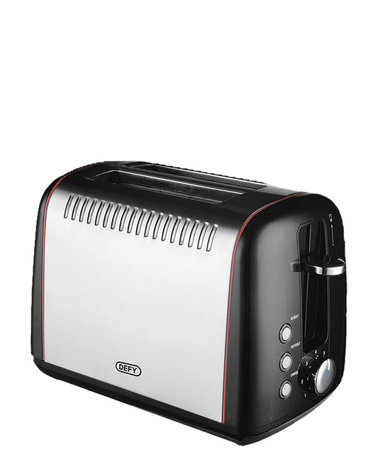 Defy 2 Slice Stainless Steel Toaster - Black & Silver
