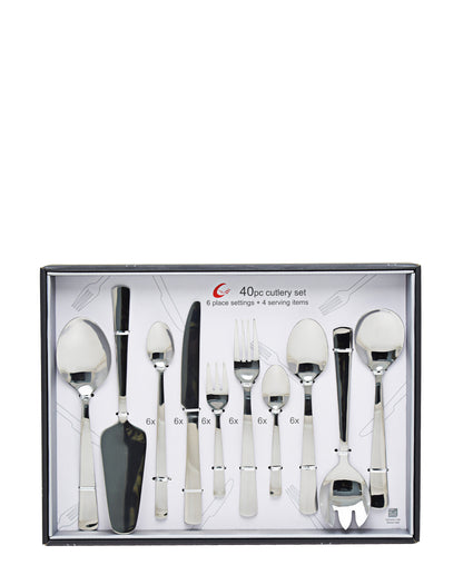 Table Pride Cutlery Set 40 Piece - Silver