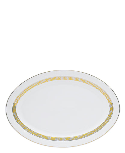 Table Pride 47 Piece Dinner Set - White With Gold Rim