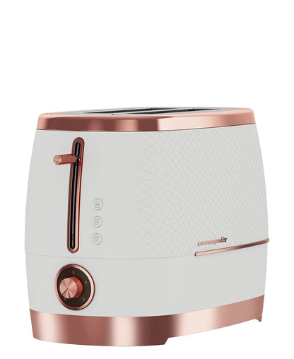 Beko Cosmopolis 2 Slice Toaster - White & Rose Gold