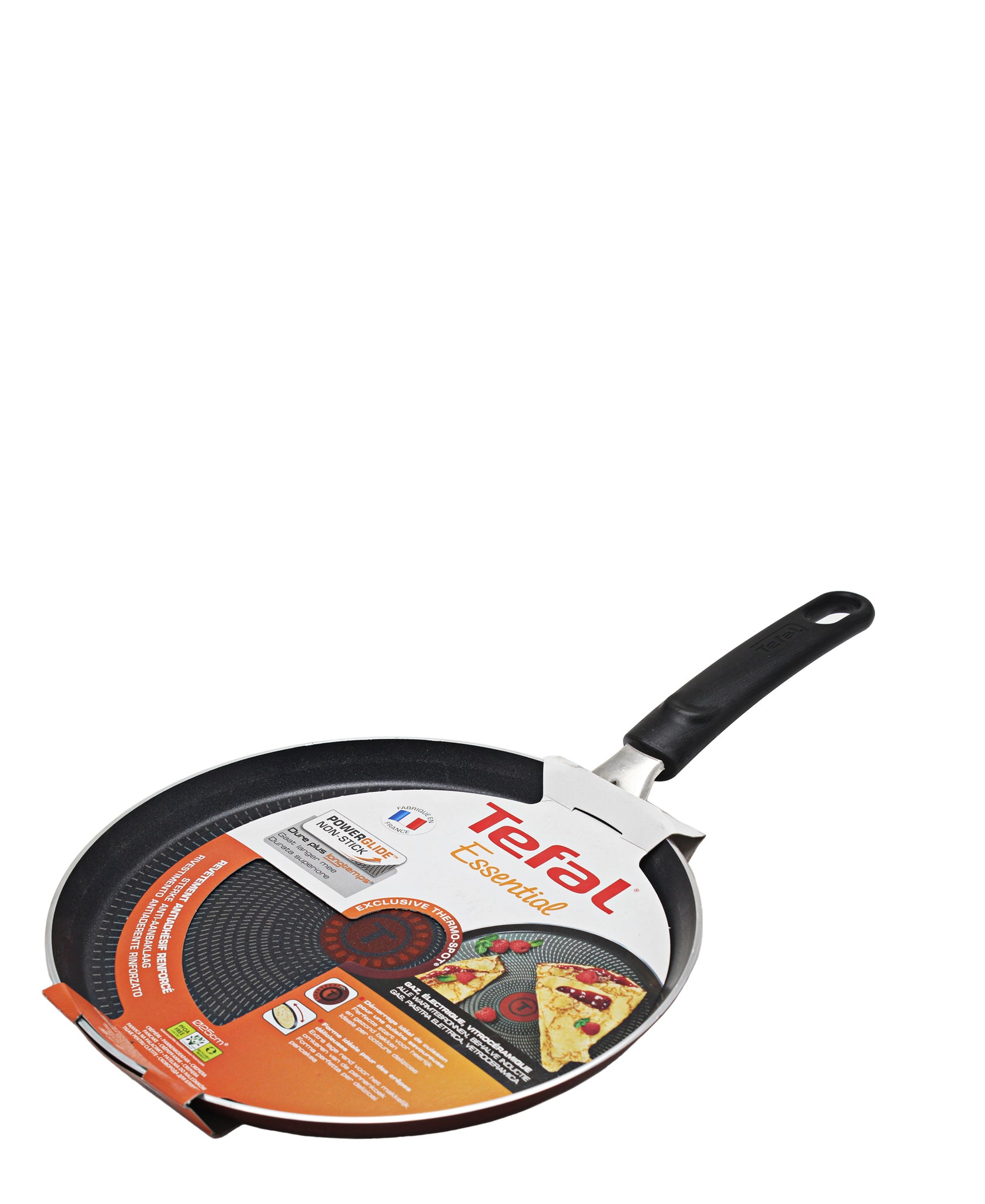 Tefal Essential 25cm Frying Pan - Black & Red