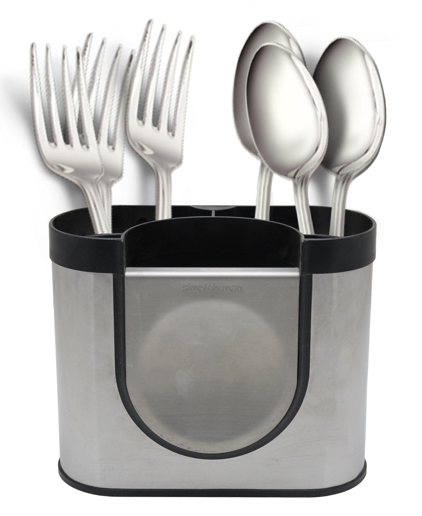 SimpleHuman Stainless Steel Utensils Holder - Silver Scuff marks