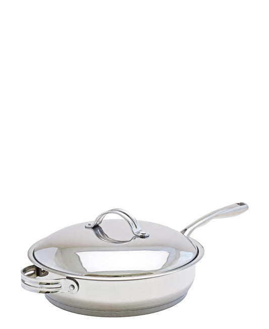 Tez 32cm Fry Pan With Lid - Silver