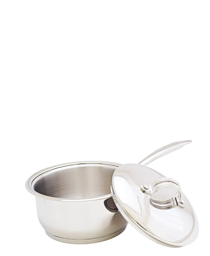 Tez 24cm Sauce Pan With Lid - Silver