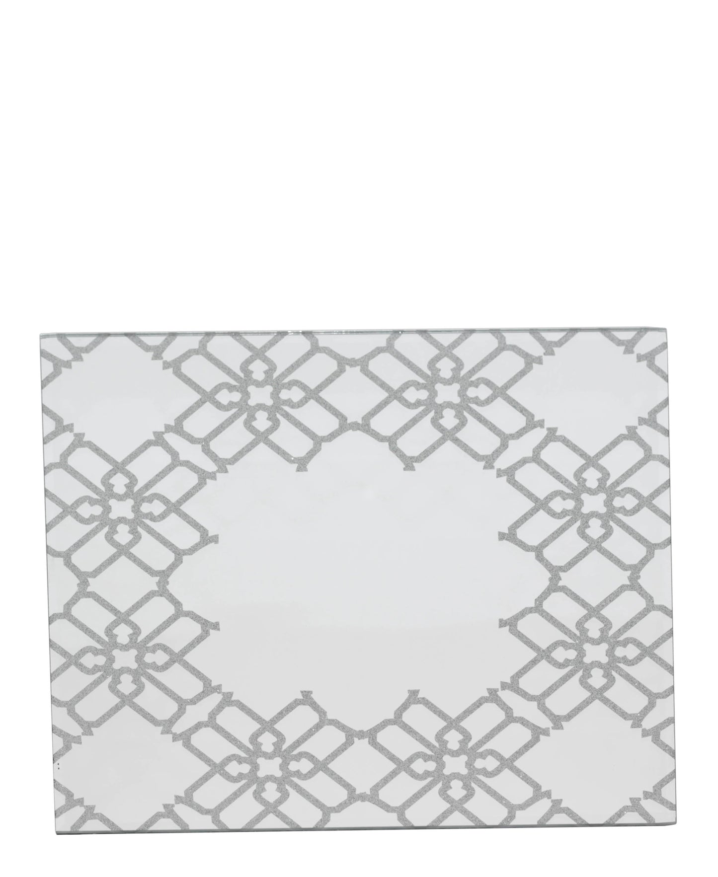 Kitchen Life Square Glitter Under Plate 30 x 30cm - Silver