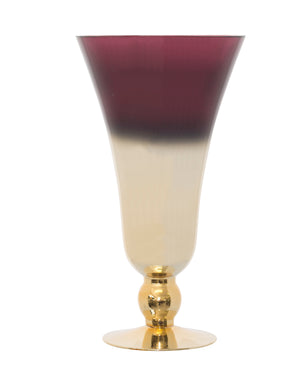 Urban Decor Flaired Footed Vase 36cm - Purple & Gold