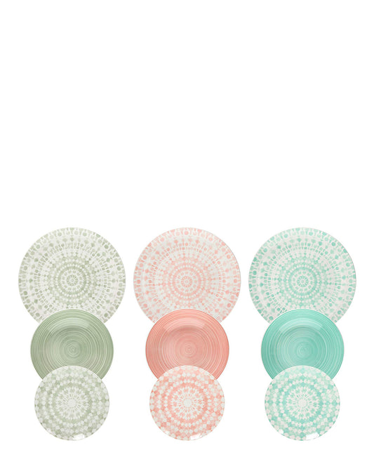 Tognana 18 Piece Gipsy Soft Dinnerware Set - Assorted Colours