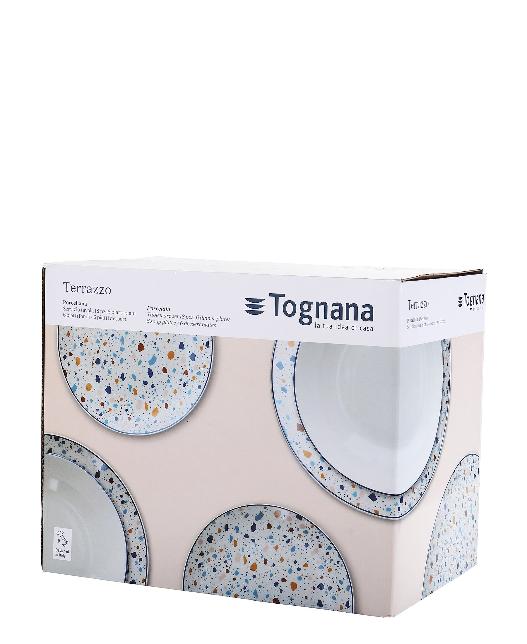 Tognana 18 Piece Terrazzo Dinnerware Set - Multicolour