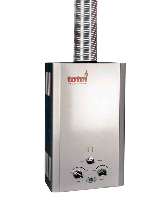 Totai 16L Battery Ignition Gas Water Geyser - Silver