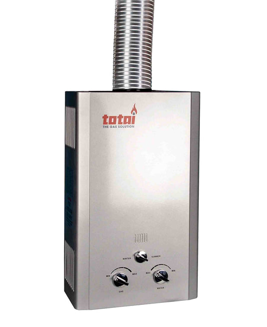 Totai 12L Battery Ignition Gas Water Geyser - Silver