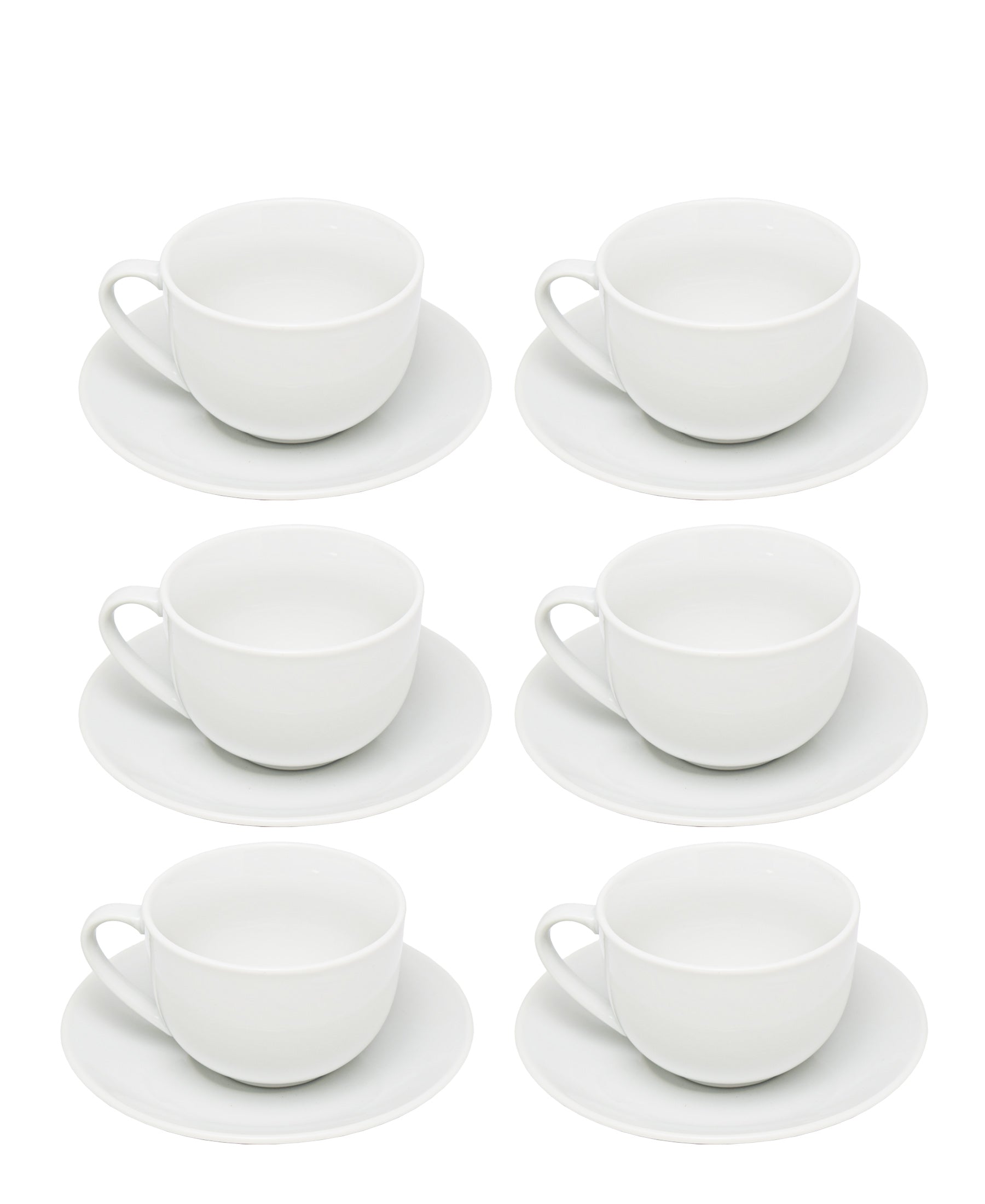 CTH 12 Piece Cup & Saucer Set - White