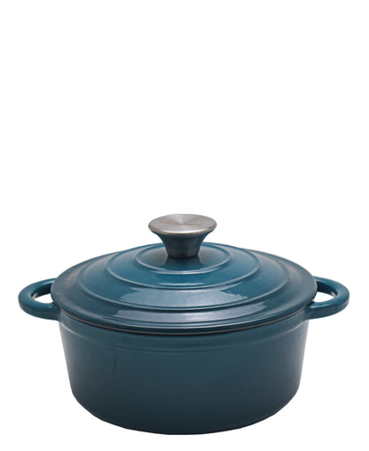 CTH 7 Piece Cast Iron Pot Set - Dark Blue