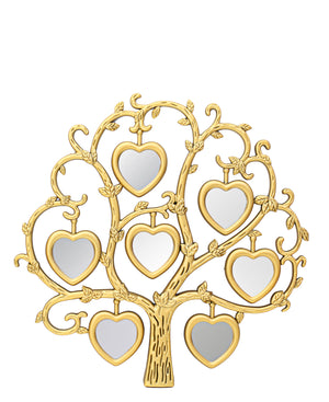 Urban Decor Tree Heart Mirror - Gold