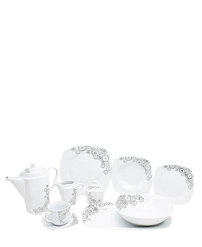 Table Pride 47 Piece Dinner Set - White