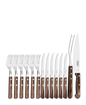 Tramontina 14 Piece Barbecue Set - Brown