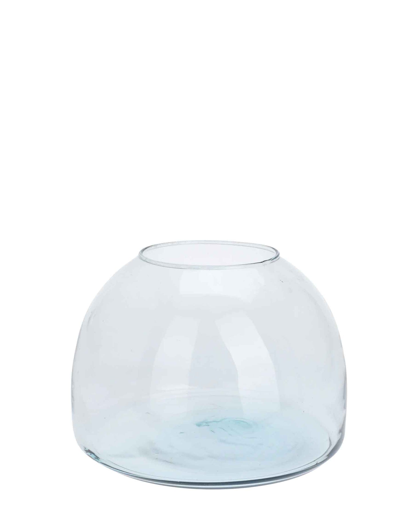 Urban Decor Translucent 22cm Recycled Glass Vase - Clear