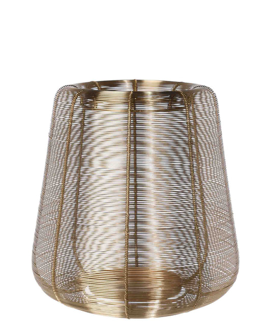 Urban Decor Metal Wire Lantern - Gold