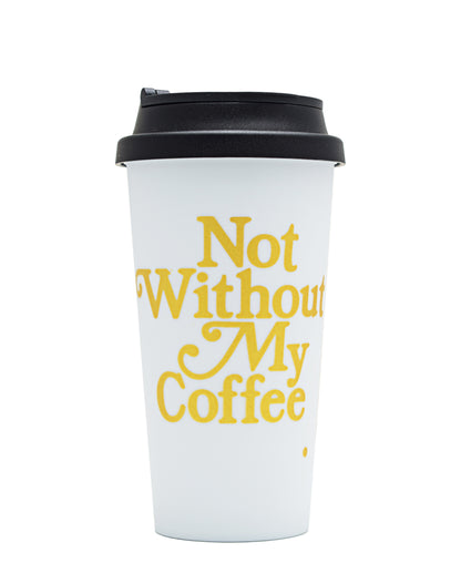 Kitchen Life Not Without My Coffee Flask - White