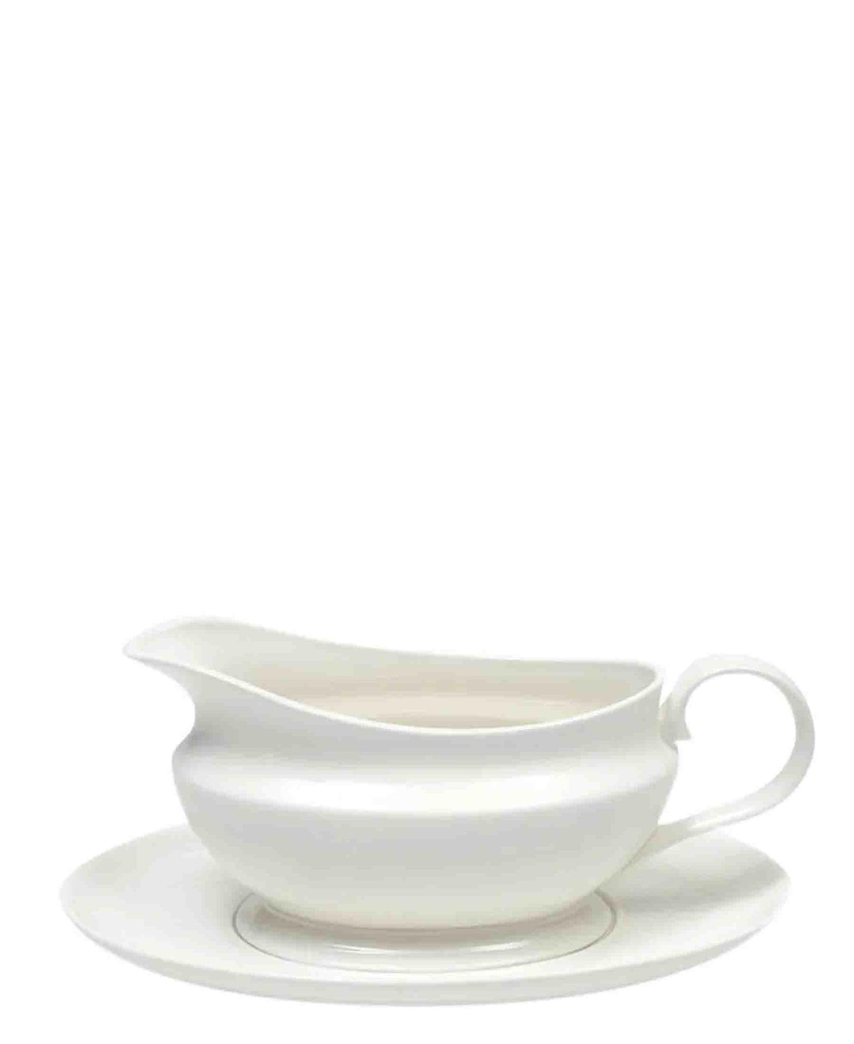 White Basics Gravy Boat & Saucer 550ML The Culinarium