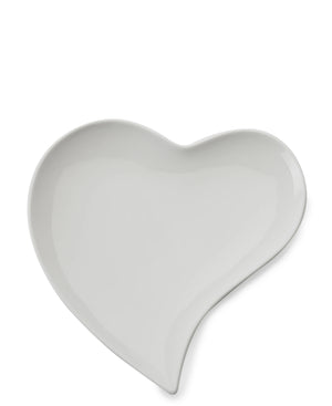 White Basics Heart Plate 17cm