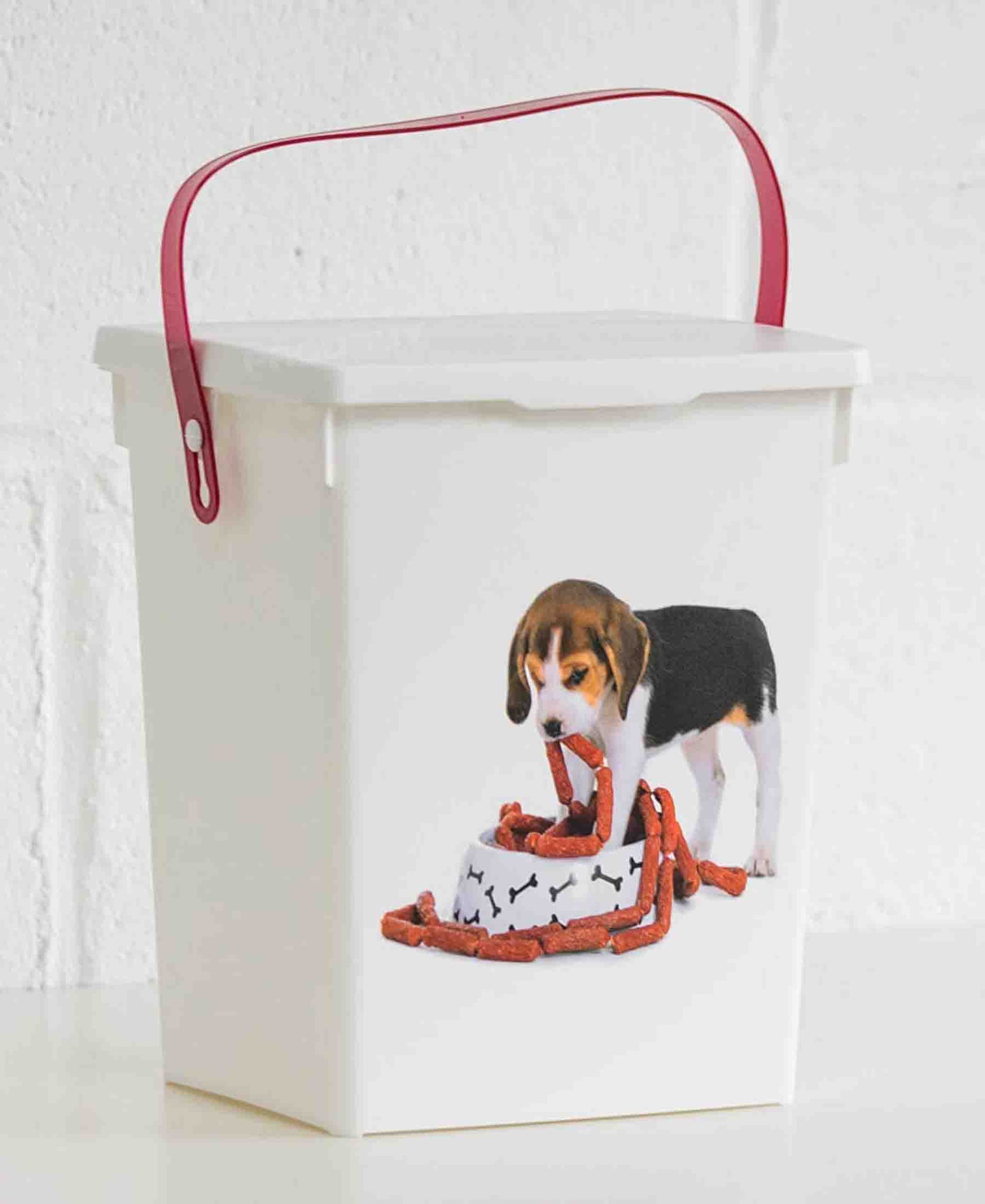 Wiggle Dog Food Storage Container - White