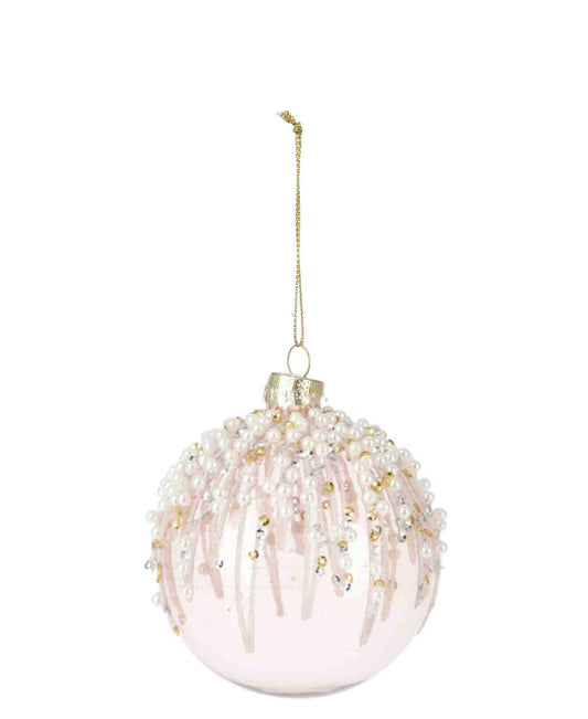 Home & Styling 8cm Christmas Ball - Rose Gold