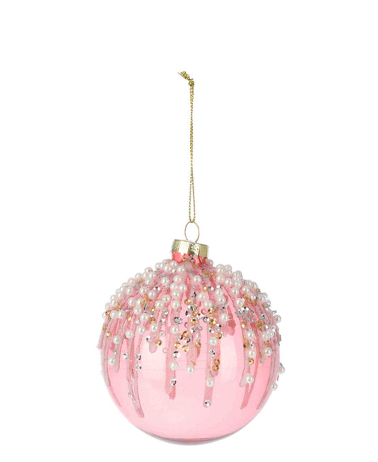Home & Styling 8cm Christmas Ball - Pink