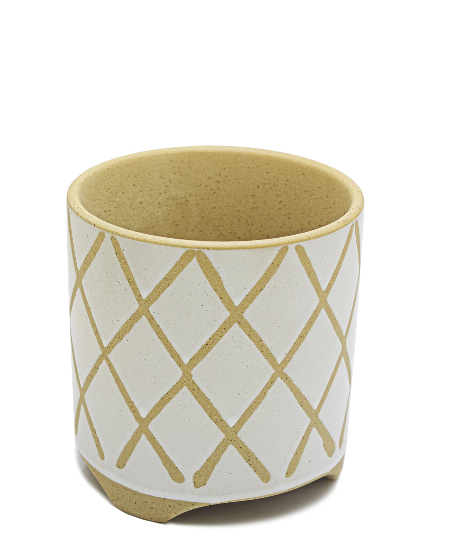 Urban Decor Natural Hatch Vase - Cream