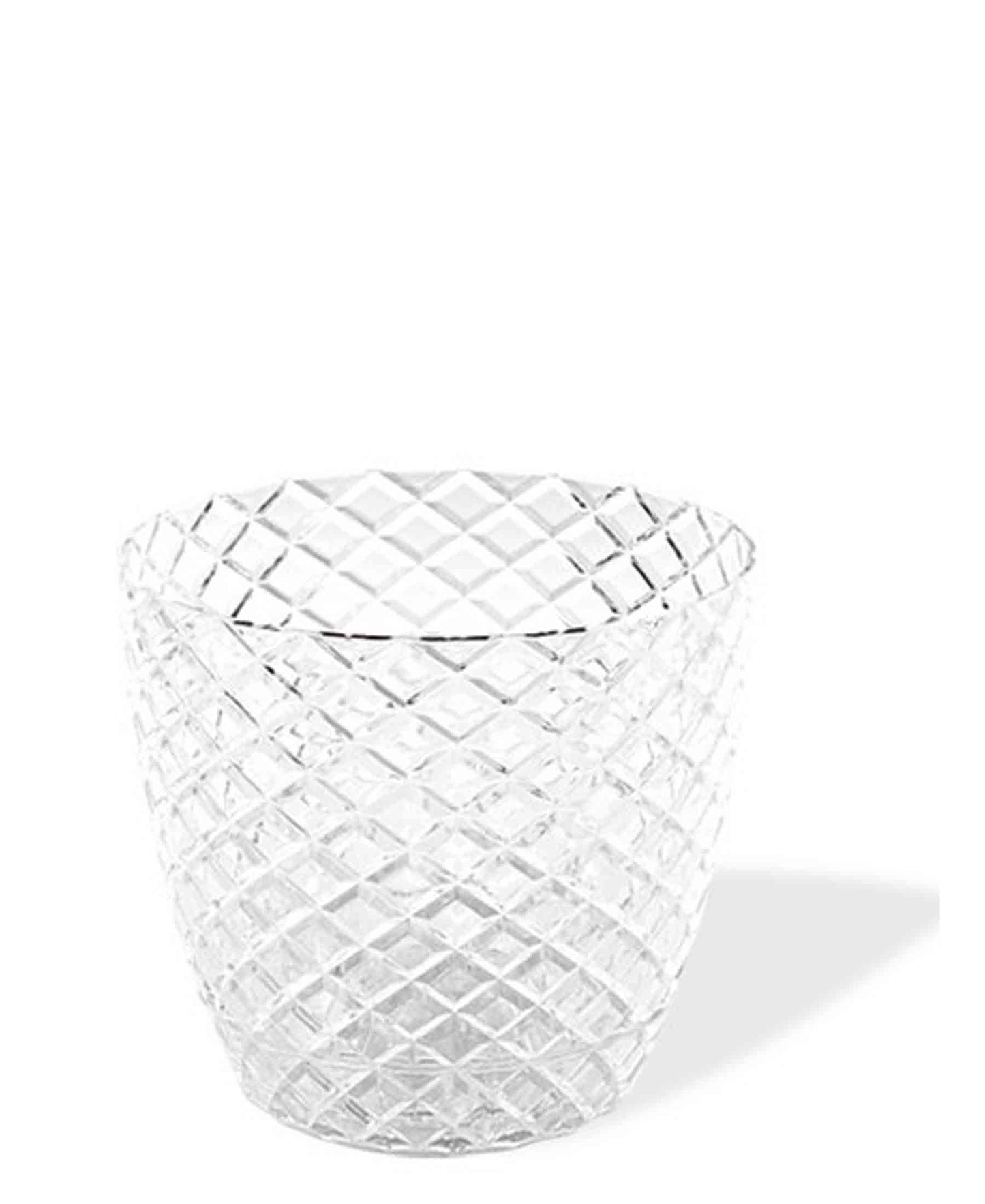 Urban Decor Diamond Pattern Orchid Plant Pot 0.75Lt - Clear