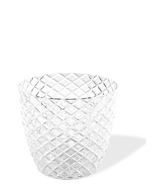 Urban Decor Diamond Pattern Orchid Plant Pot 0.75Lt - Clear