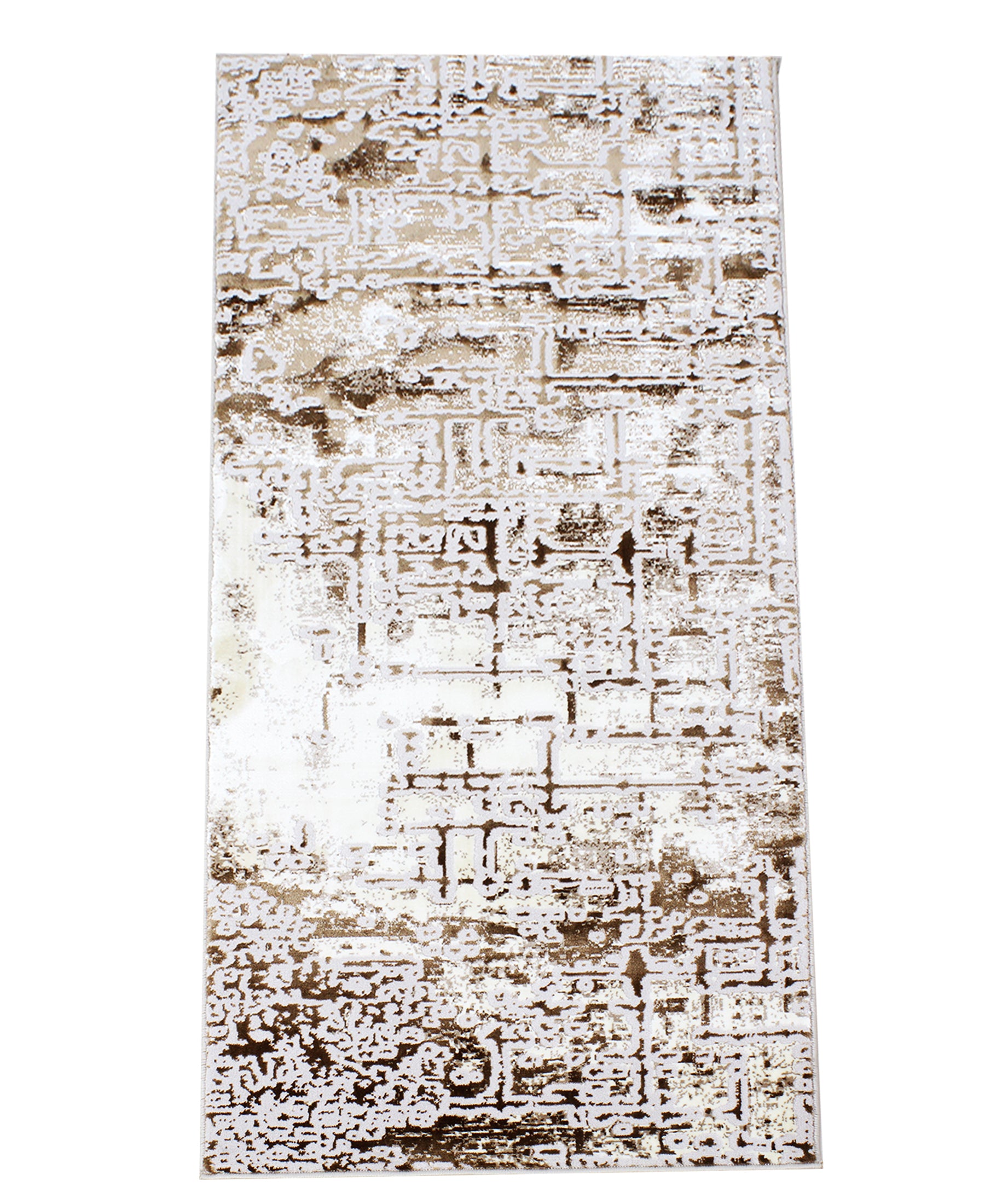 Damascus Willow Carpet 800mm x 2000mm - Beige & White