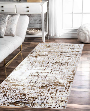 Damascus Willow Carpet 2000mm x 2700mm - Beige & White