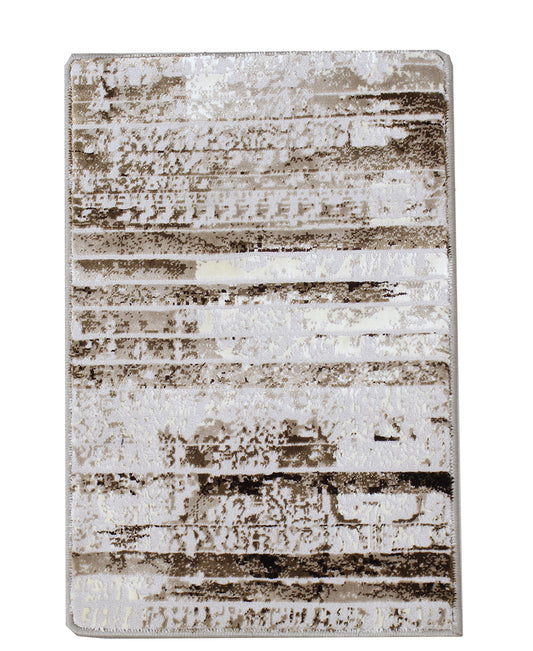 Damascus Sandy Carpet 800mm x 2000mm - Beige, Brown & White