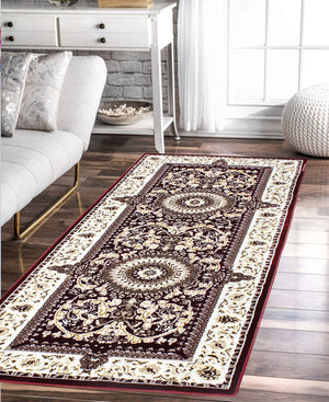 Damascus Arabian Delight Carpet 800mm x 2000mm - Red