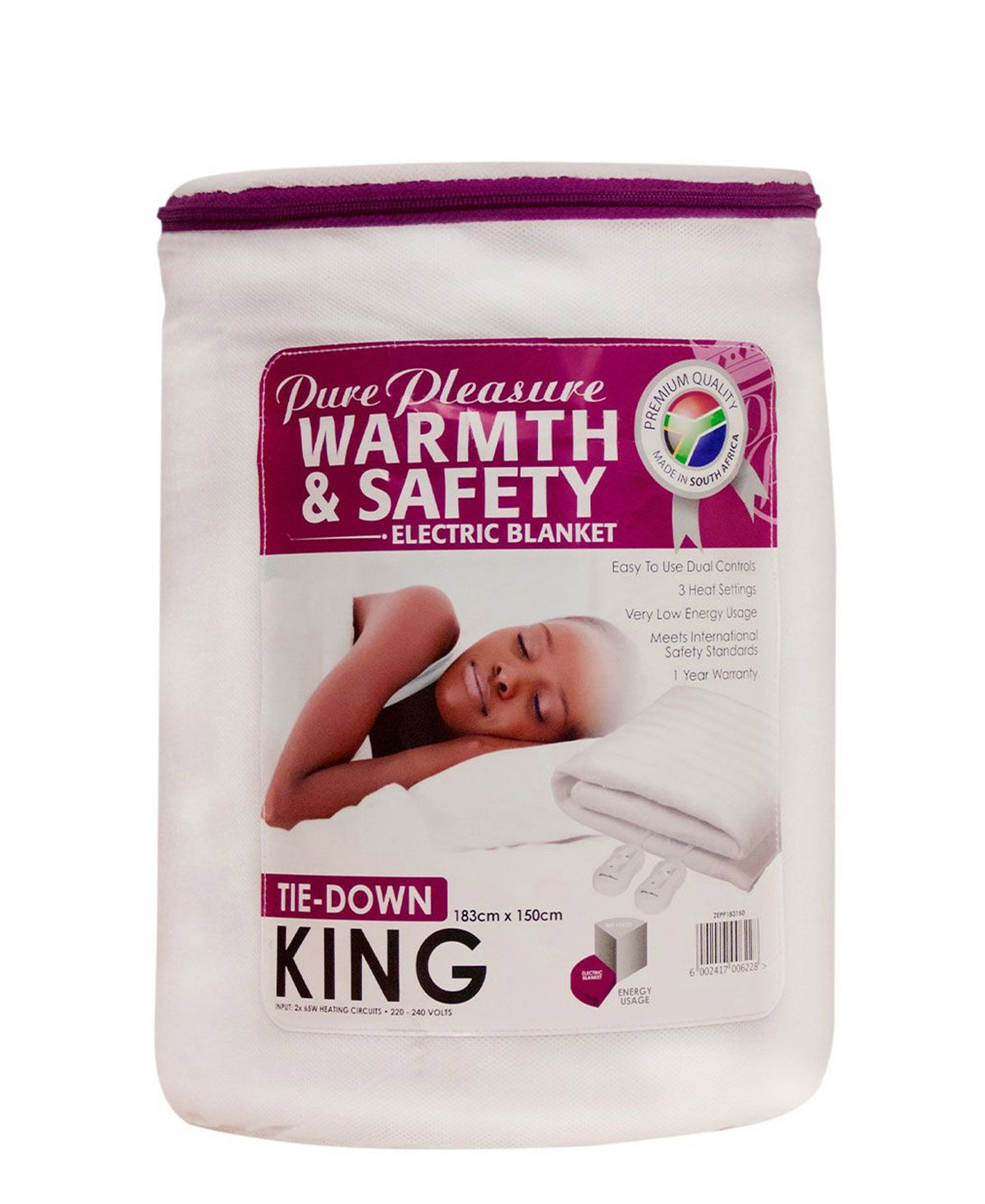 Pure Pleasure Electric Blanket King White The Culinarium