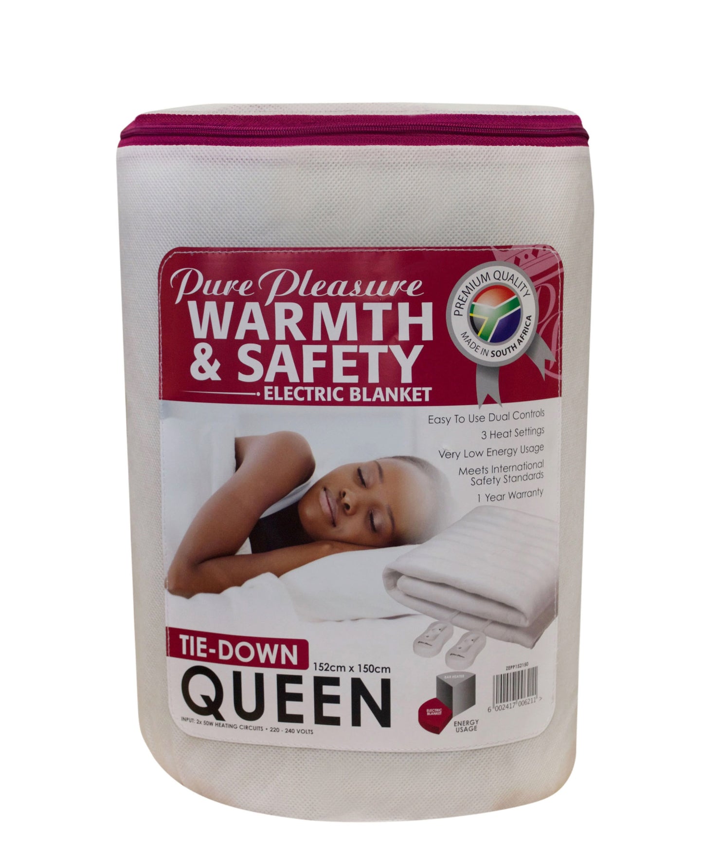 Pure Pleasure Electric Blanket Queen - White