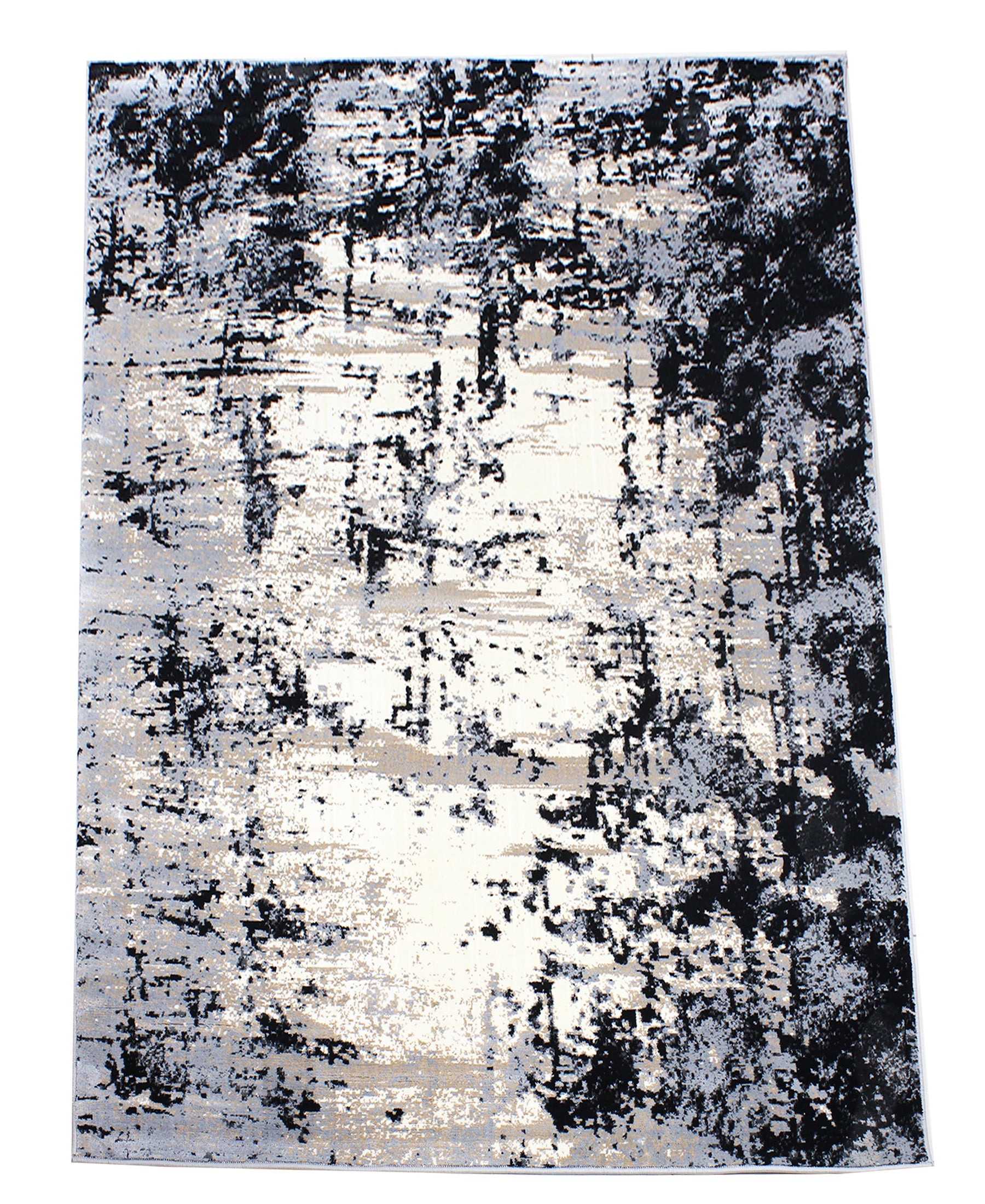Damascus Shady Carpet 800mm x 2000mm - Black & Grey