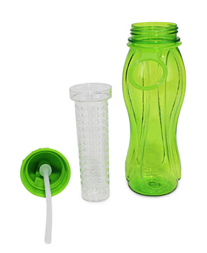 Aqua Water Bottle With Fruit Infuser - Green