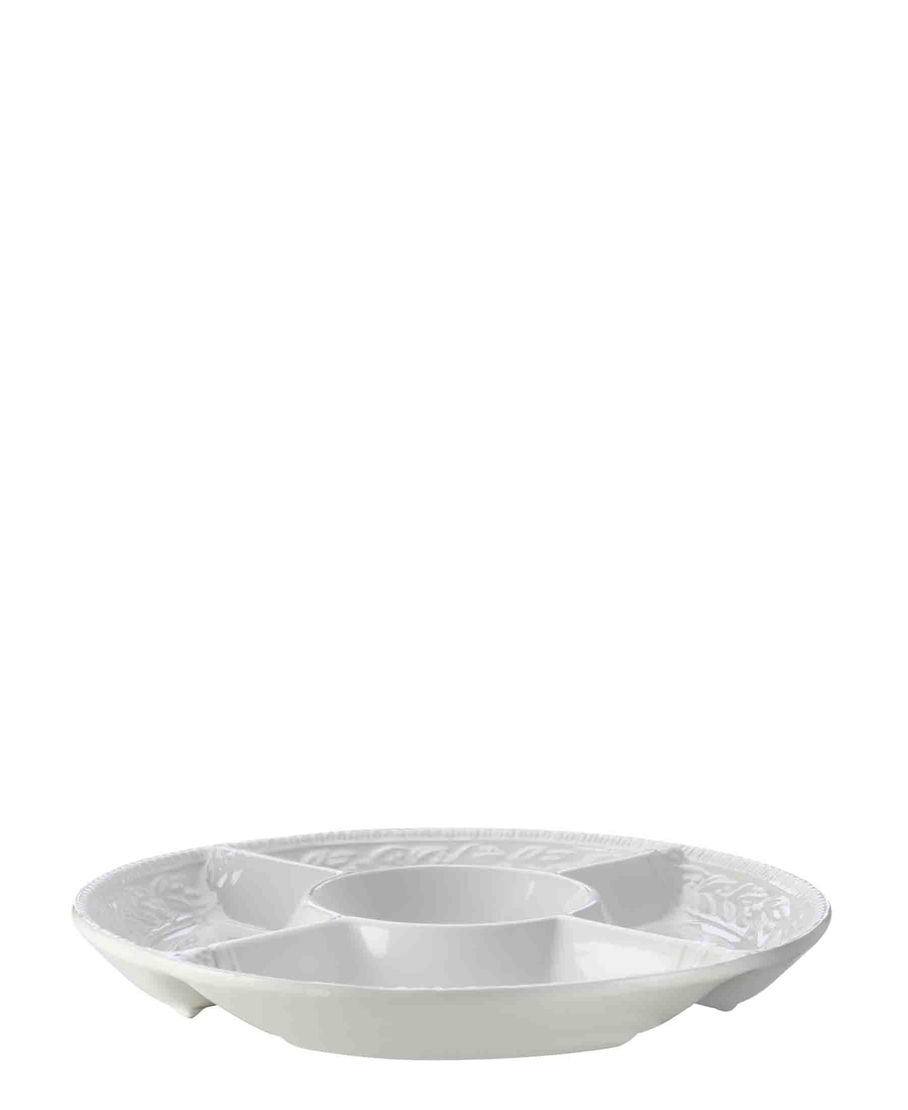 Casa Domani Leccino Chip & Dip Platter 35cm - White