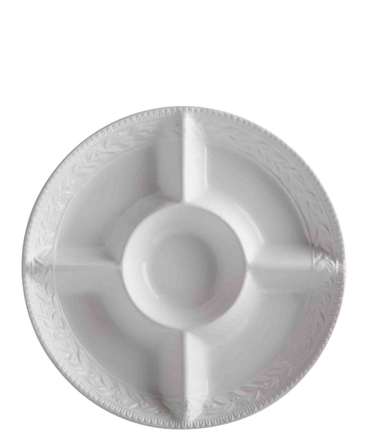 Casa Domani Leccino Chip & Dip Platter 35cm - White