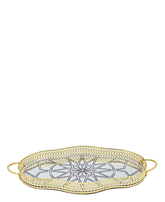 Bursa Collection Madrid Tray With Handles - Gold