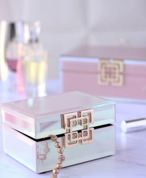 Giovanni Pearl Jewelry Box - White & Pink