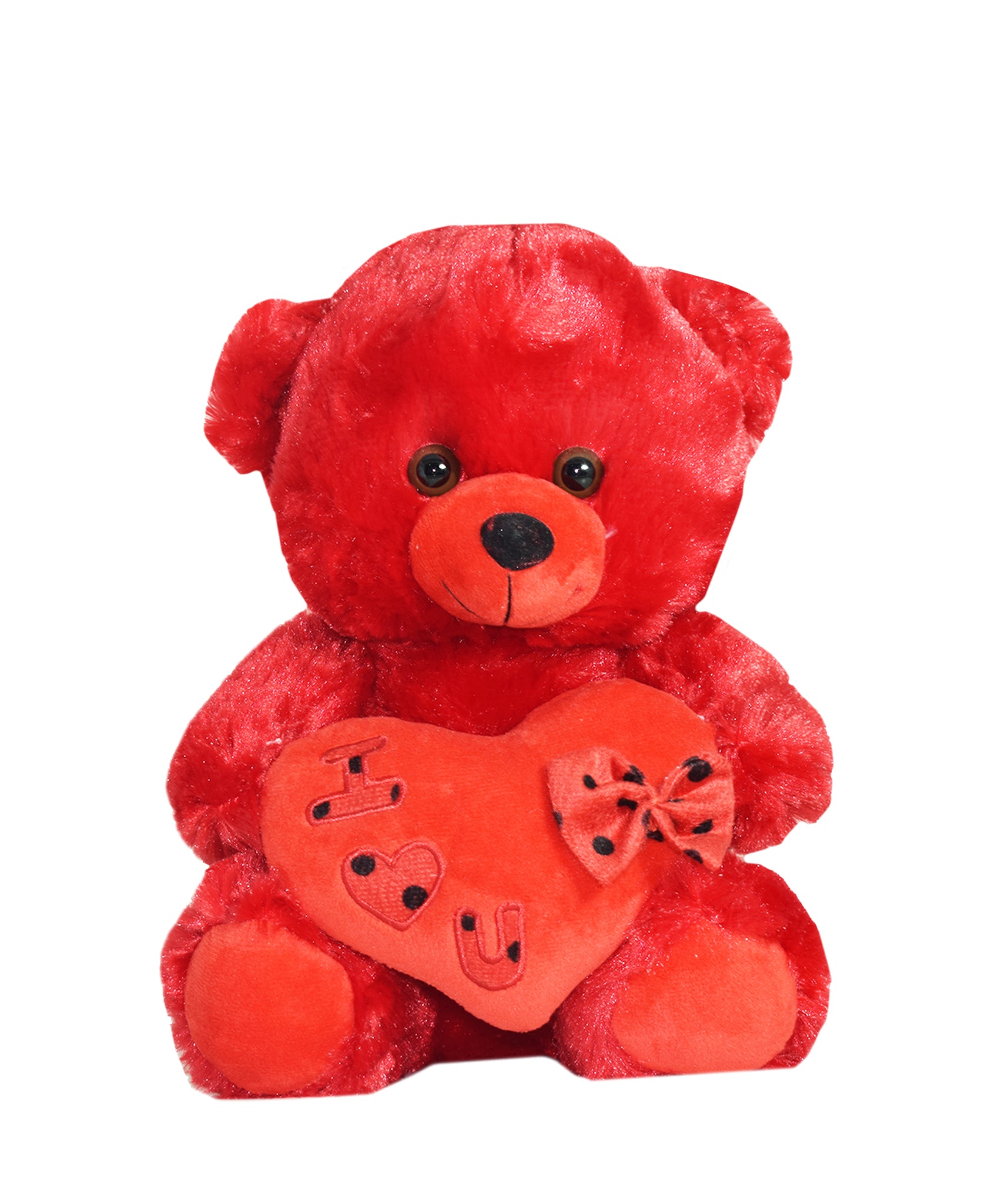 Lovers Design Teddy Bear With Heart - Red