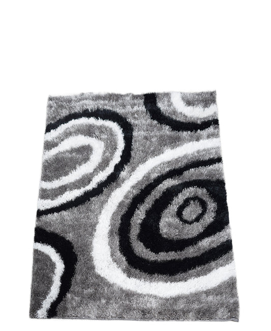Shaggy Swirl Carpet 1200mm x 1600mm - Black