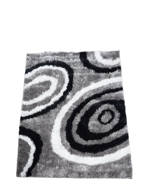 Shaggy Swirl Carpet 800mm x 1500mm - Black