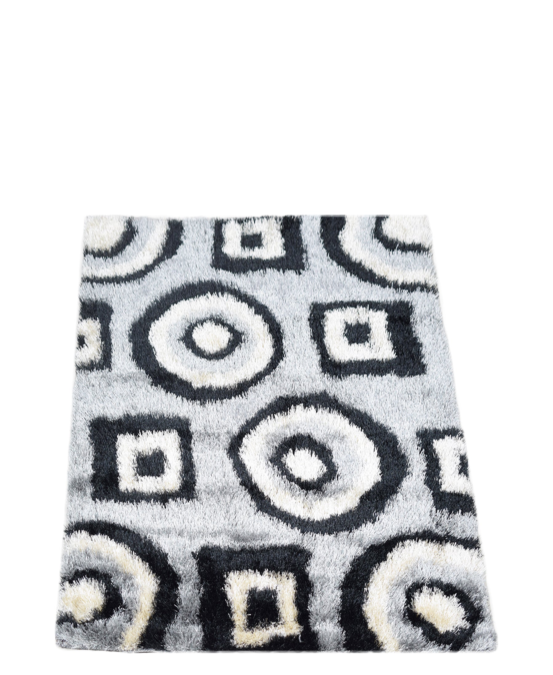 Shaggy Carpet 1200mm x 1600mm - Grey & Black