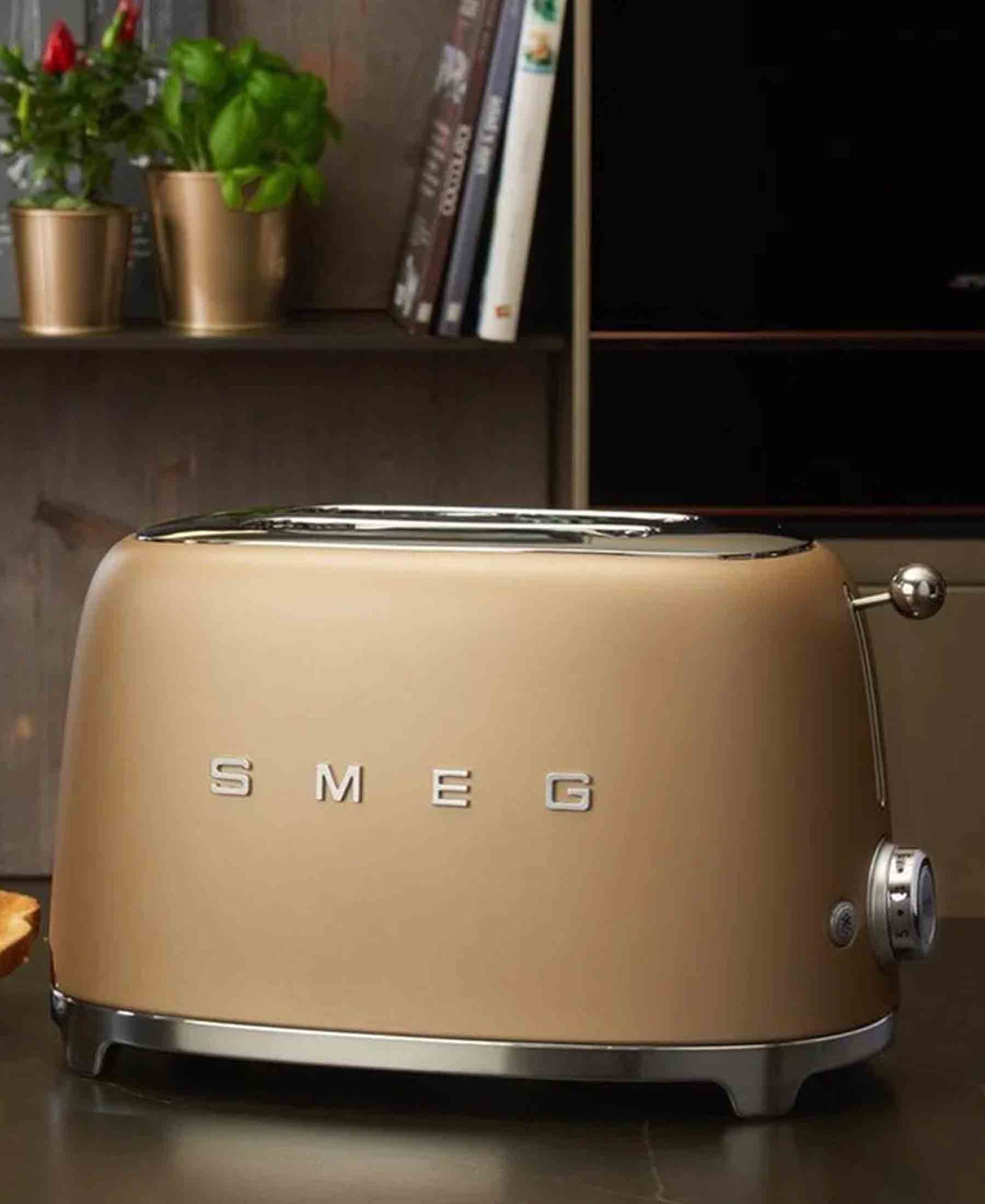 Smeg Retro 2 Slice Toaster - Matte Champagne