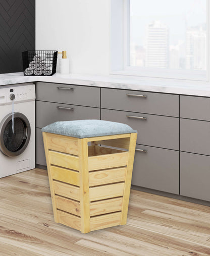 Urban Decor Wooden Laundry Bin - Brown